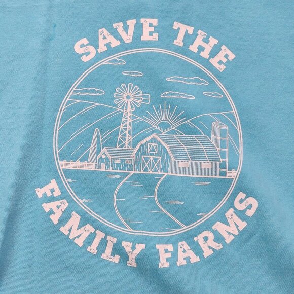 Comfort Colors Save The Family Farms Men's XL Blue Farming Country Barn Top - Picture 2 of 13